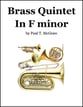 Brass Quintet in F minor P.O.D. cover